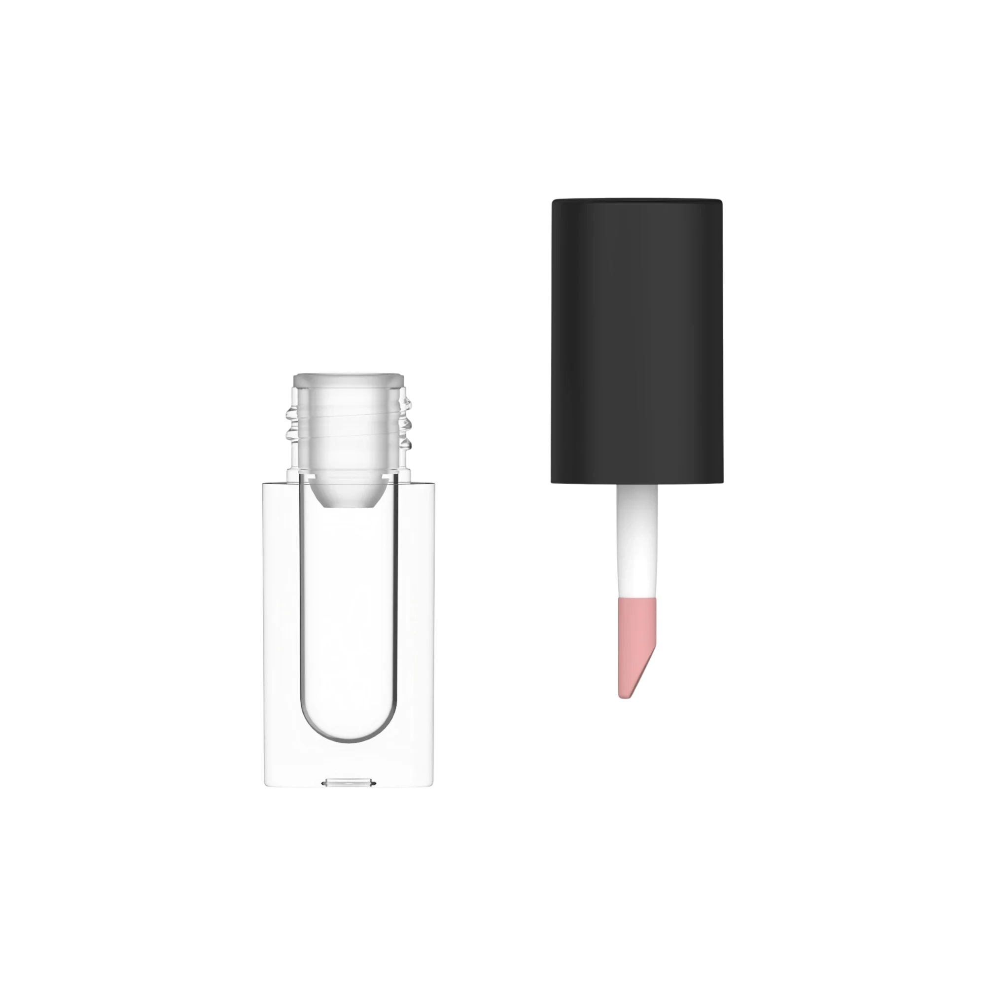 Hangzhou Ecopack Technology Co., Ltd 0.05oz / 1.5ml Mini PETG Cylinder Lip Gloss Tube with ABS Cap & Classic Doe Foot Applicator