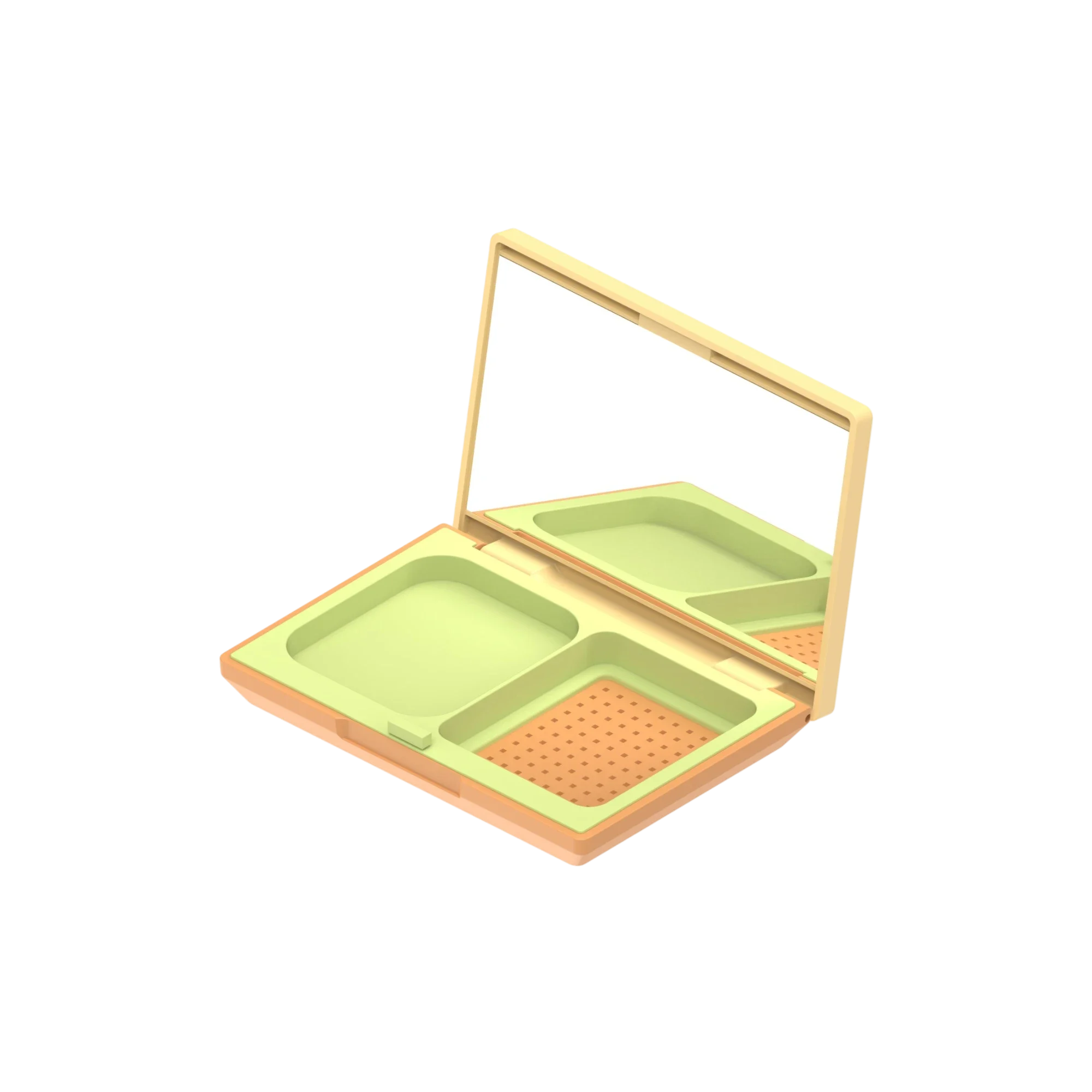 Hangzhou Ecopack Technology Co., Ltd 10.8g Single-Pan Rectangular ABS & Acrylic Powder Compact with Mirror & Applicator Well