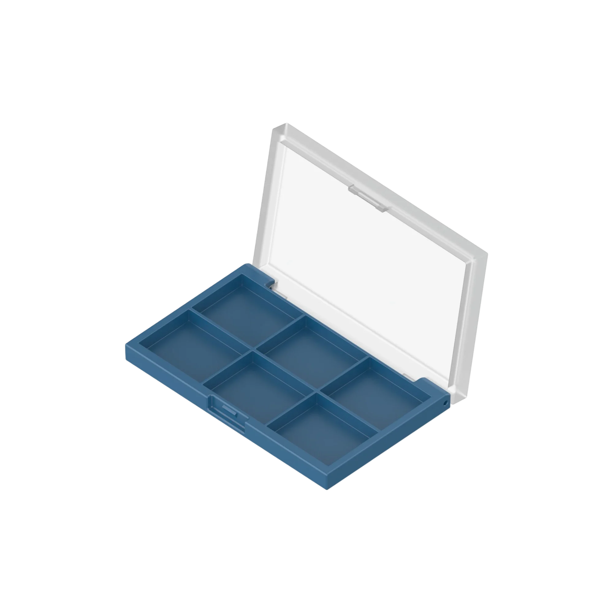 Hangzhou Ecopack Technology Co., Ltd 9.6g 6-Pan Rectangular AS & ABS Eyeshadow Palette with Rectangular Wells and Fully Transparent Lid