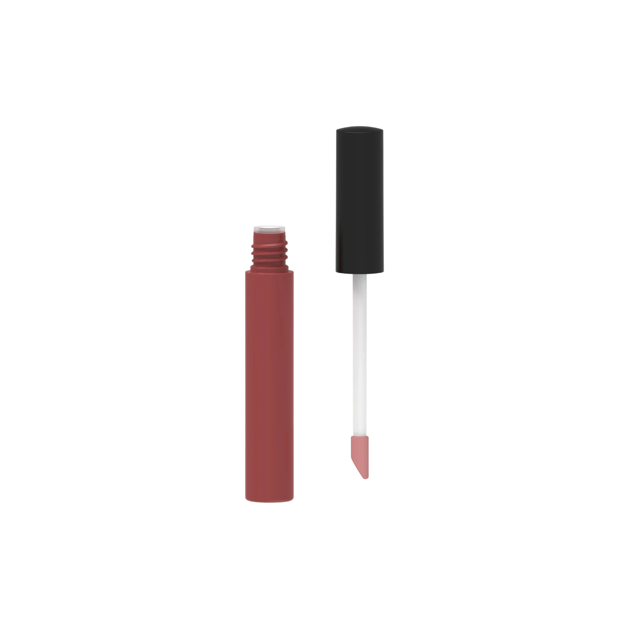 Hangzhou Ecopack Technology Co., Ltd 0.24oz / 7ml PETG Slim Cylinder Lip Gloss Tube with Aluminum Cap & Classic Doe Foot Applicator