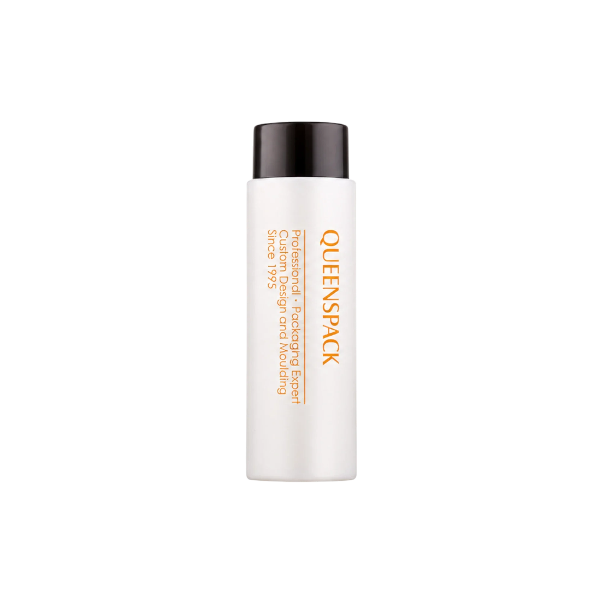 Queens Packaging Co., ltd. 3.4oz / 100ml PET Thick-Wall Cylinder Cosmetic Bottle with PE Orifice Reducer & LDPE Threaded Closure