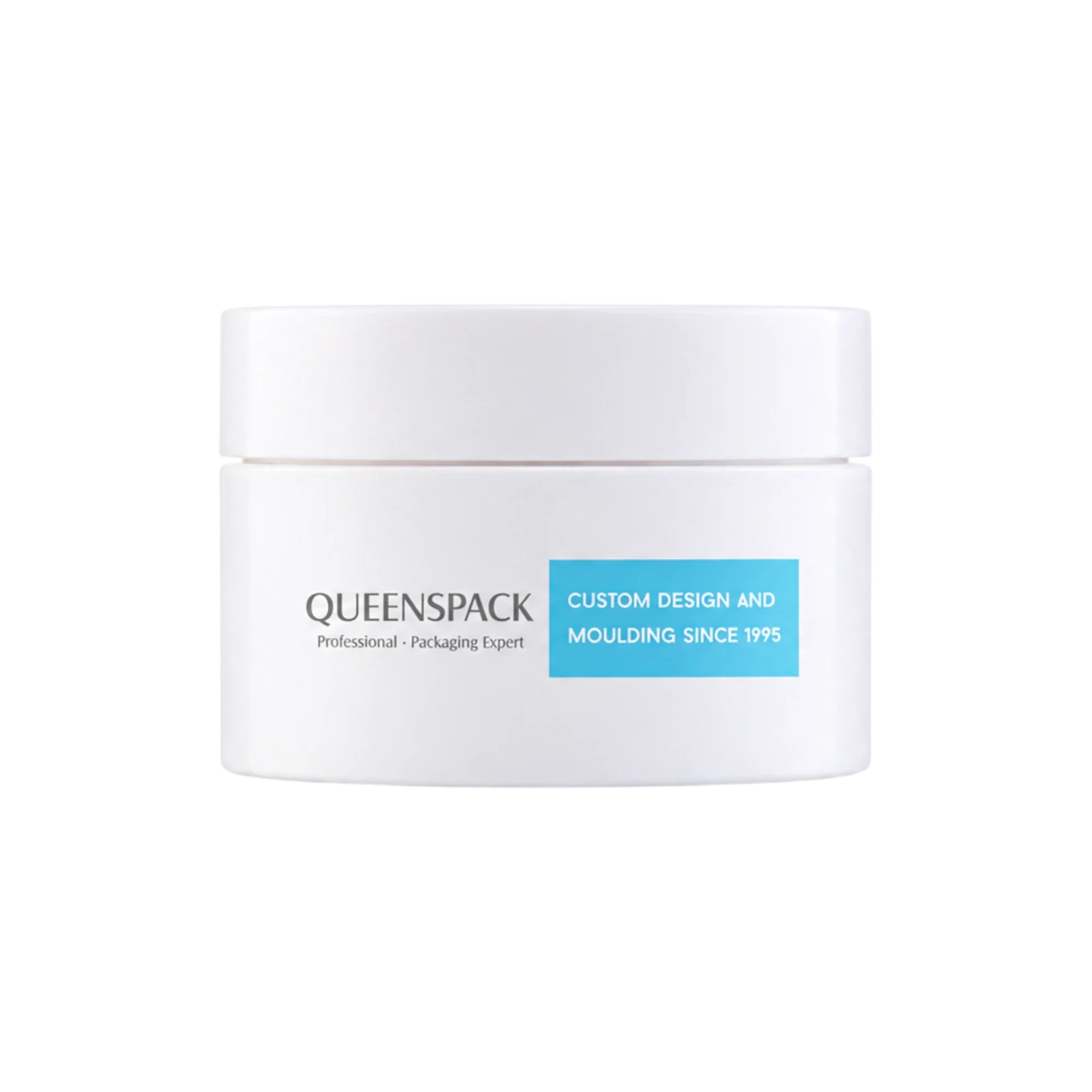 Queens Packaging Co., ltd. 1.7oz / 50ml Monomaterial & Refillable PP Double-Wall Straight Sided Cream Jar with Flush PP Cap