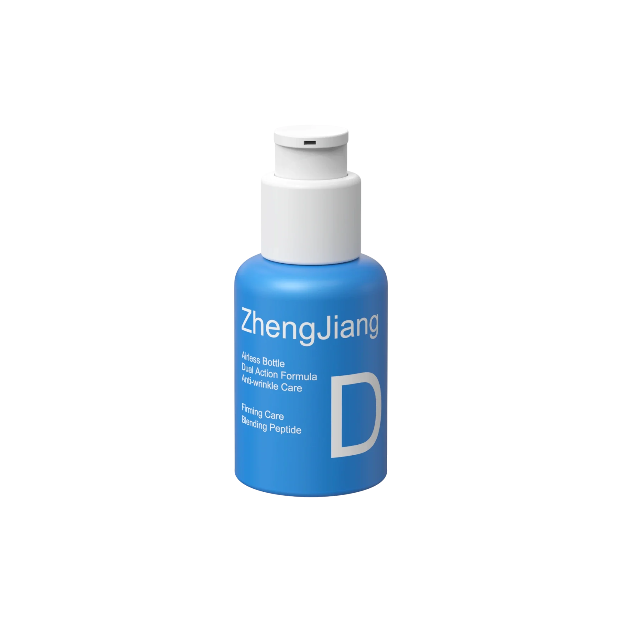 ZJ Pack 1.7oz / 50ml PP & PE Round Airless Pump Bottle, 0.23cc Dosage with External Spring