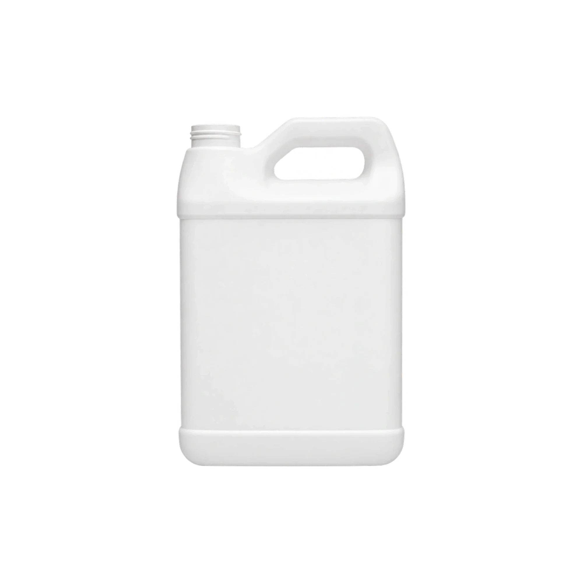 2.5 Gallon / 320oz 63mm F-Style Oblong HDPE Plastic Jug with Label Panel