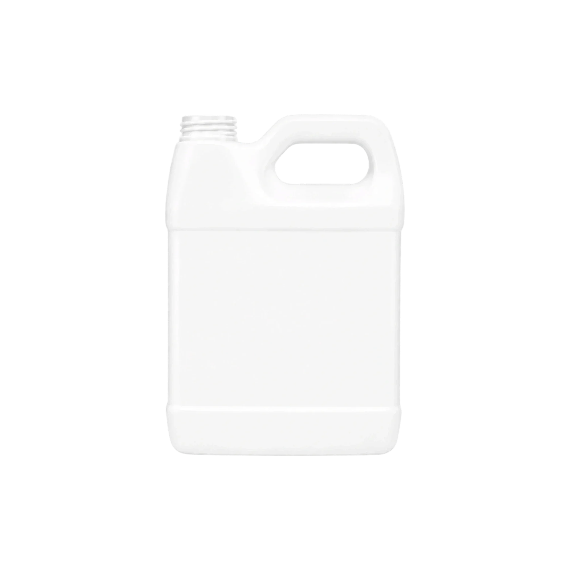 1L / 32oz 33mm F-Style Oblong HDPE Plastic Jug with Label Panel