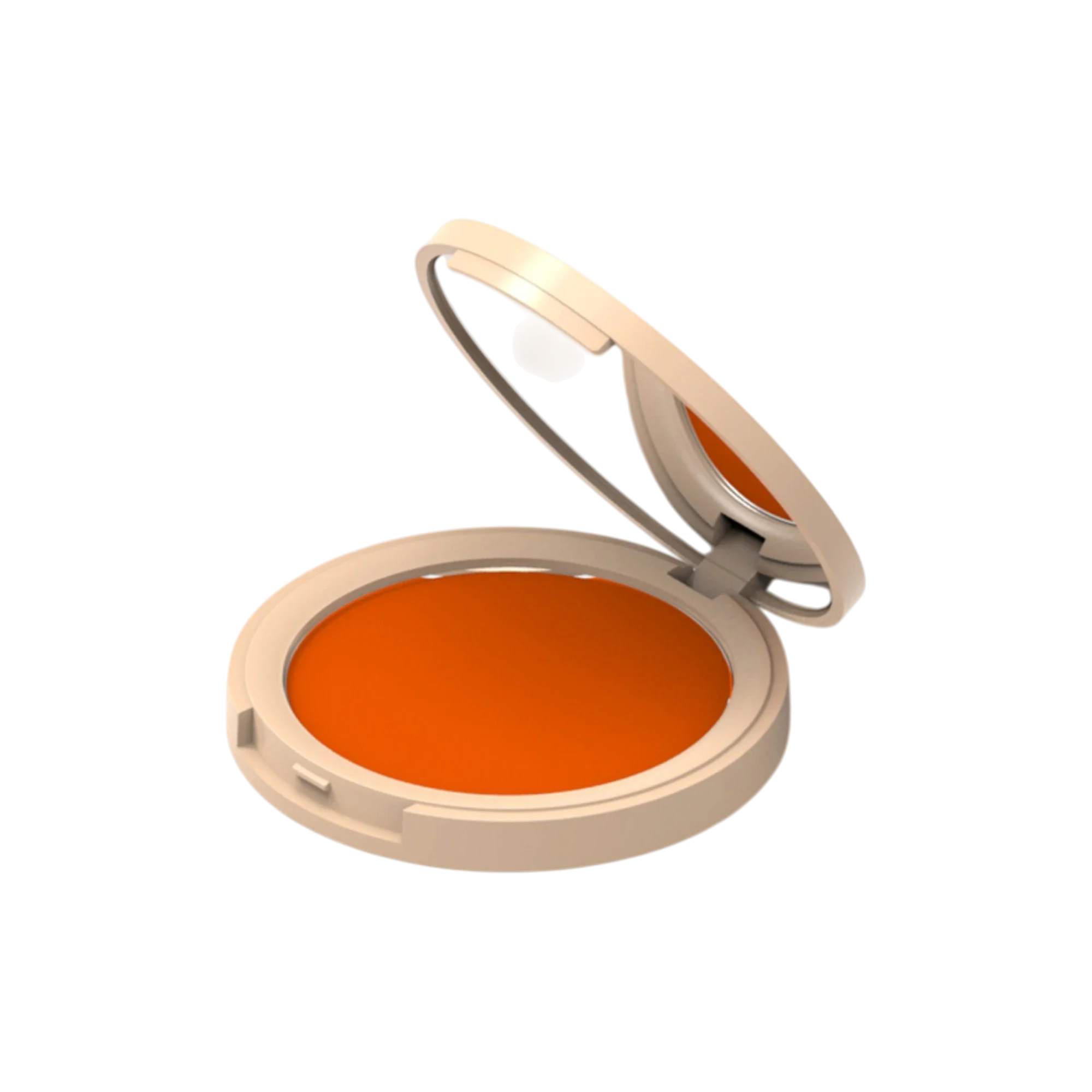 Choebe Group Single-Pan Round Powder Compact with Mirror & Clasp