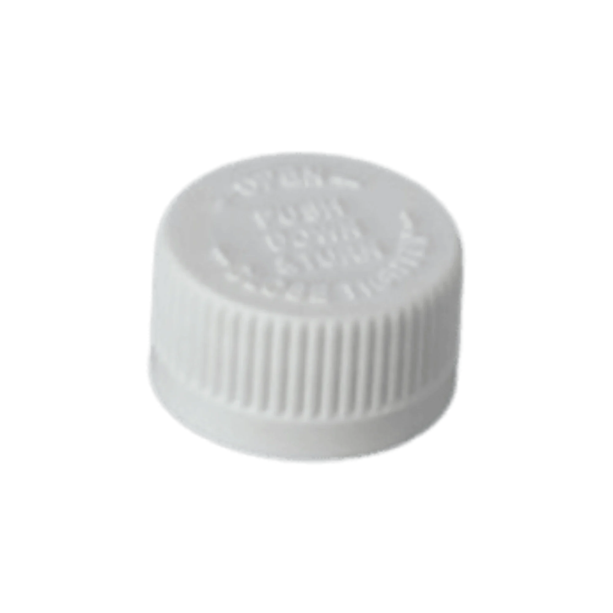 The image shows the MRP Solutions PP Threaded Closure 24-400. It is a white, cylindrical plastic cap with a smooth, flat top and ribbed sides for grip. The threaded design is visible on the inside of the cap, indicating it screws onto a compatible container. The closure appears sturdy and functional.