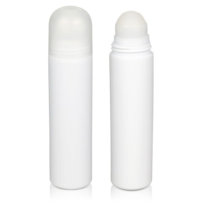 3.4oz HDPE Roll On Bottle with Plastic Rollerball