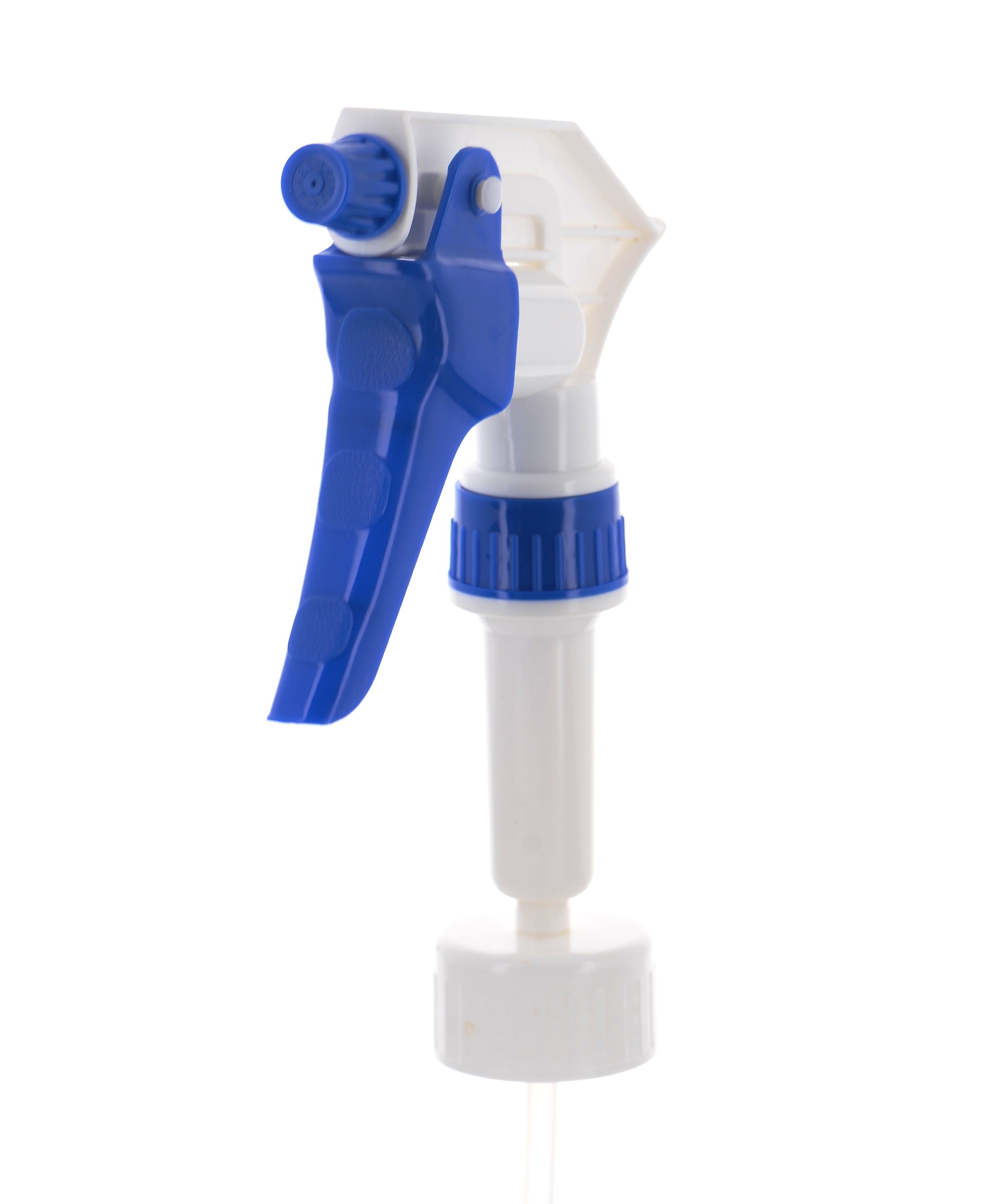 The image shows the APG Packaging Mixed Material Sprayer, model 38-410. The sprayer features a sleek, cylindrical design with a white plastic body and a black nozzle. The nozzle is designed for easy spraying and appears to have a smooth, ergonomic shape for comfortable use. The overall design is modern and functional, suitable for various liquid dispensing needs.