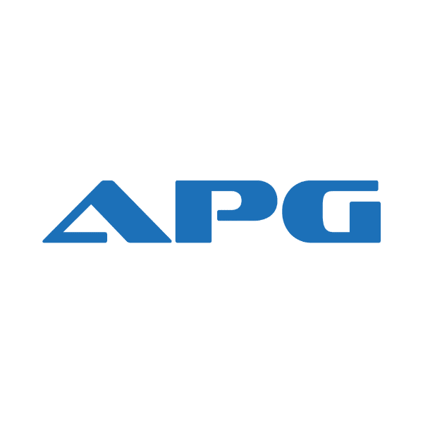 The image shows the APG Packaging 1.7oz Mixed Material Airless Jar (APG-707A-30ml-50). The jar is cylindrical with a clear outer body, revealing an inner white container. It has a smooth, glossy surface and a white pump dispenser at the top, which is covered by a transparent cap. The design is sleek and modern, suitable for cosmetic or skincare products.