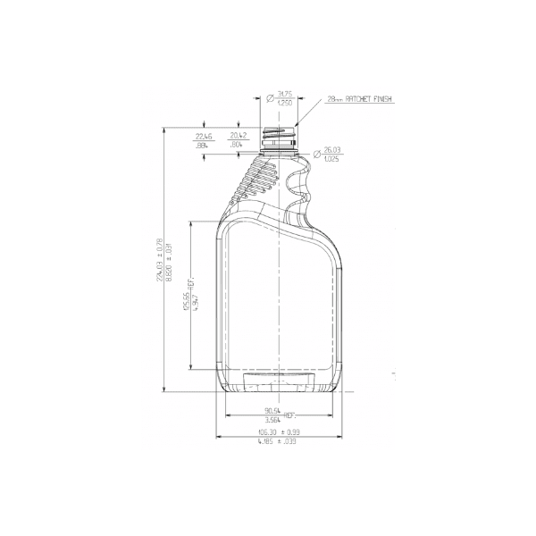 The image displays the Resilux 22.0oz PET Bottle (A220E31). The bottle is transparent and has a sleek, cylindrical shape with smooth, rounded shoulders and a narrow neck. The bottle features a standard screw cap opening. The material appears clear and glossy, allowing visibility of the contents inside. The overall design is simple and modern, suitable for various liquid products.