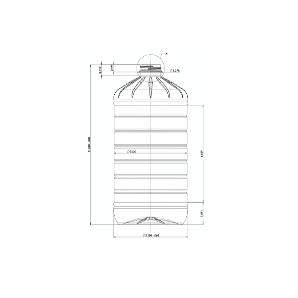 The image shows the Resilux 100.0oz PET Bottle (A1000G1J). It is a large, clear plastic bottle with a smooth cylindrical shape and a wide mouth opening. The bottle is transparent, allowing the contents to be easily visible. It features a threaded neck designed for a screw-on cap (not shown in the image). The simplicity and clarity of the design highlight the bottle's utility for storing and dispensing liquids.