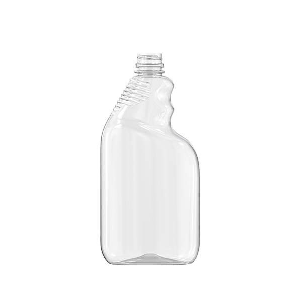 The image shows the Resilux 32.0oz PET Bottle (A320E32). It is a transparent, cylindrical plastic bottle with smooth sides and a slightly rounded shoulder. The bottle has a standard neck finish suitable for a screw-on cap. The overall design is simple and functional, making it ideal for various liquid products. The bottle is empty and stands upright against a plain white background.