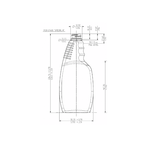 The image shows the Resilux 18.0oz PET Bottle. The bottle is clear and cylindrical with a smooth surface. It has a wide neck and a screw-top opening. The overall design is simple and functional, suitable for various liquid products. The bottle appears empty and is photographed against a plain, light-colored background.