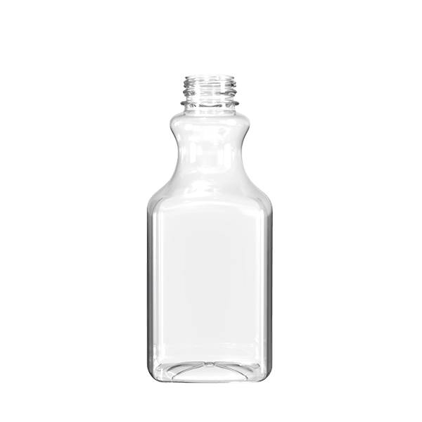 The image shows a clear, cylindrical PET bottle with a wide neck and a smooth surface, suitable for various liquid products. The bottle has a simple, modern design with a slightly rounded shoulder and base. The product name is "Resilux 59.0oz PET Bottle."