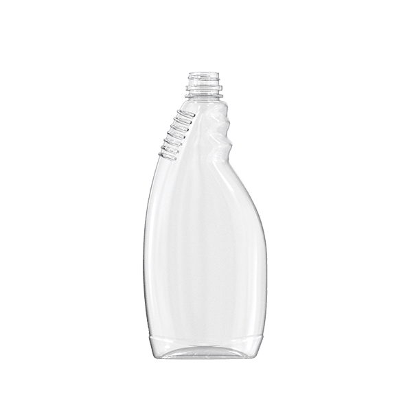 The image shows the Resilux 32.0oz PET Bottle A320E0E. It is a clear, cylindrical plastic bottle with a smooth surface and a screw-top neck designed for a cap. The bottle is empty and appears to be made of transparent PET material, allowing full visibility of the interior. The shape is simple and functional, suitable for holding liquids.