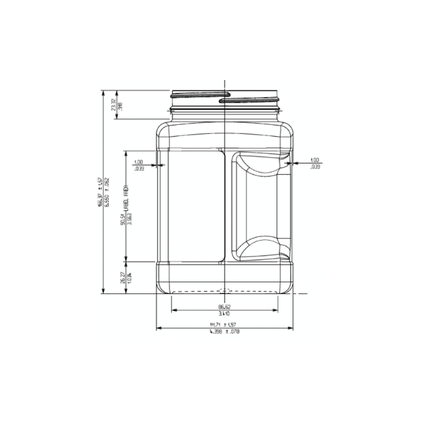 The image displays a clear, cylindrical PET jar with a wide mouth and no lid. The jar has smooth, transparent sides and a flat base, allowing for easy standing. This container is identified as the Resilux 48.0oz PET Jar A480E0T.