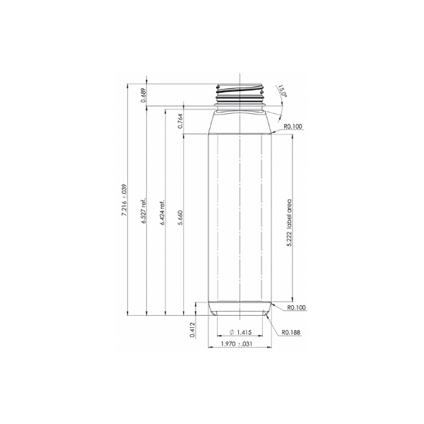 12oz 38-DBJ PET Square Beverage Bottle