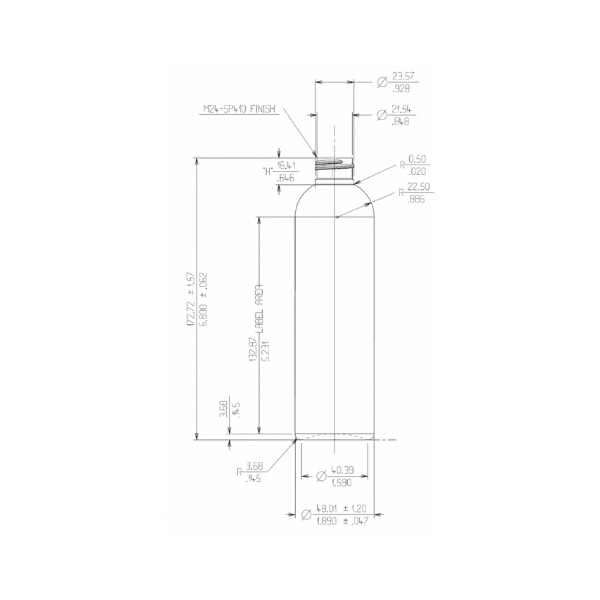 8oz 24-410 PET Round Bottle