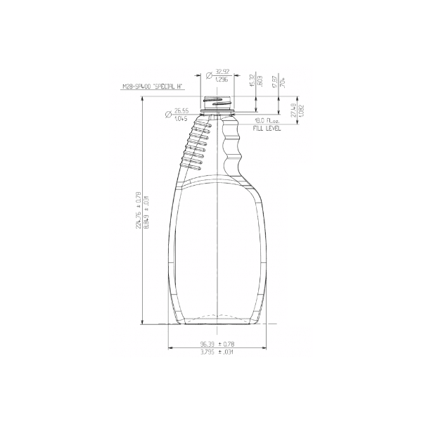 The image shows a clear plastic Resilux 18.0oz PET Bottle. The bottle has a cylindrical shape with smooth sides and a slightly domed shoulder leading up to a narrow neck and a standard screw cap top. The bottle is empty and transparent, showcasing its sleek and minimalistic design suitable for various liquid products.