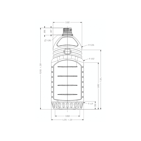 The image shows a clear, cylindrical plastic bottle with a narrow neck and a screw-top lid. The bottle is the Resilux 40.0oz PET Bottle (A400E66). It has a smooth surface and is empty, with no labels or markings. The transparency of the bottle allows you to see through it.
