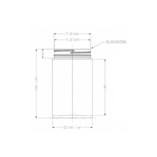 The image features the Resilux 22.0oz PET Jar. The jar is cylindrical with smooth, transparent walls, allowing the contents inside to be visible. It has a wide mouth opening for easy access and a screw-top neck designed to accommodate a compatible lid. The base is flat for stable placement on surfaces. The overall design is simple and functional, ideal for storing a variety of products.