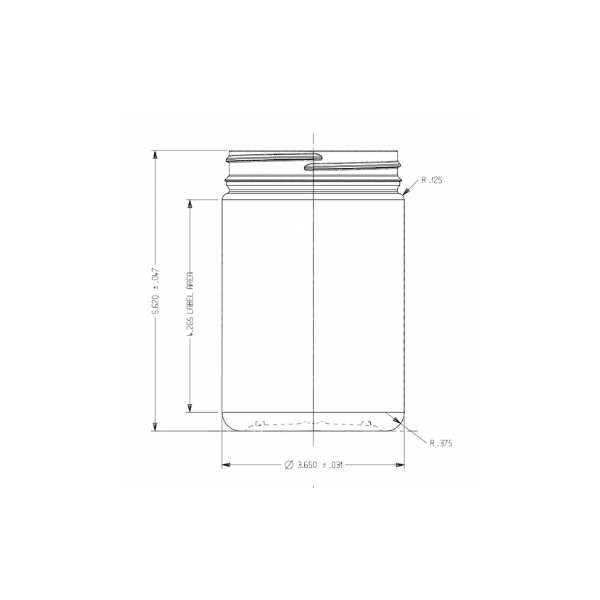 The image shows a clear plastic jar with a cylindrical shape and a wide mouth. The jar is made of PET material and appears to be empty. It has a smooth surface and no label or branding is visible on the jar itself. The product is the Resilux 25.0oz PET Jar (A25E7V).