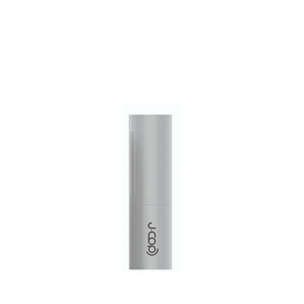 The image shows the JCOP 0.1oz ABS Lip Stick, which is a sleek and compact lip balm container. The container appears to be made of a smooth, glossy plastic material and is designed in a cylindrical shape. The product is shown in a neutral color, possibly white or light grey, with a simple and minimalist design. The cap is slightly larger than the base, creating a subtle distinction between the two parts. The overall design is clean and modern, emphasizing functionality and ease of use.