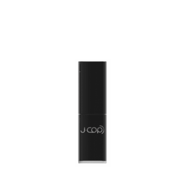 The image features the JCOP 0.1oz PP Lip Stick. The lip stick has a sleek, cylindrical design with a smooth, glossy surface. The color of the lip stick casing is a solid white, giving it a minimalist and clean appearance. The cap is securely fitted over the base, ensuring the product remains protected and intact. The overall look is modern and straightforward, making it suitable for various cosmetic applications.