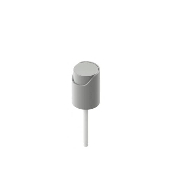 The image displays the APG Packaging PE Dropper APG-510018. It features a clear, cylindrical bottle with a smooth surface. The dropper cap on top is white with a bulbous, squeezable portion at the end, designed for easy dispensing of liquids. The overall design is sleek and functional, suitable for various liquid products.