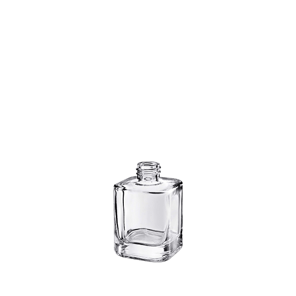 The image shows the Calaso 1.7oz Glass Bottle. It features a clear, cylindrical glass body with a smooth, polished surface. The bottle has a narrow neck and a small, rounded screw-on cap. The design is sleek and minimalist, suitable for storing various liquids. The bottle is shown against a plain, white background.