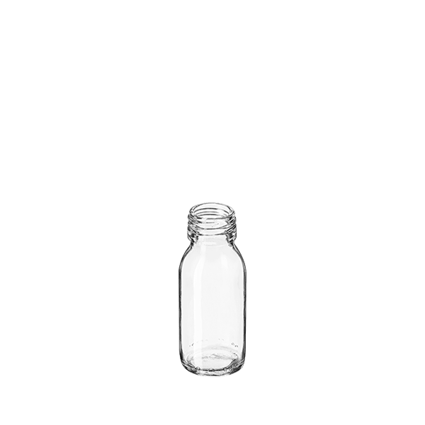 2oz 28-PP Glass Bevel Bottle