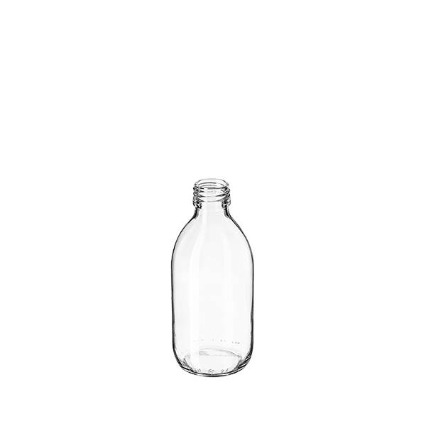 8.5oz 28-PP Glass Bevel Bottle