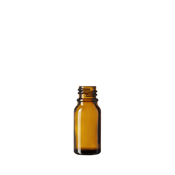 The image displays the "Calaso 0.5oz Glass Dropper Bottle." The bottle is clear and cylindrical with a smooth surface. It is topped with a black dropper cap that has a smooth, rounded bulb for dispensing liquids. The overall design is sleek and minimalist, ideal for storing small quantities of essential oils, serums, or other liquids.