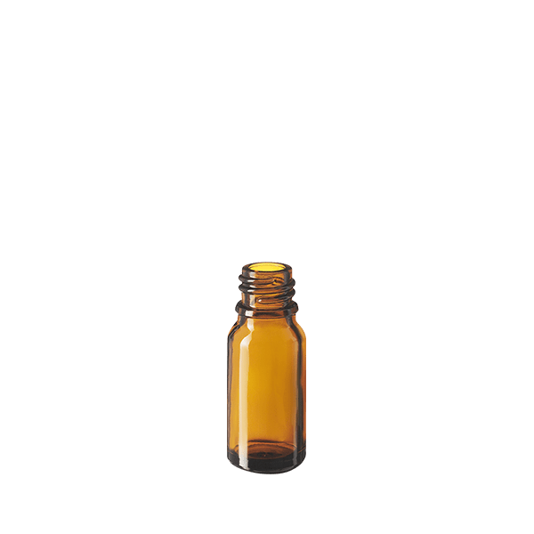The image shows a clear glass bottle with a dropper top. The bottle has a cylindrical shape with a flat base and a smooth, transparent body that allows the contents inside to be visible. The dropper top is black with a rubber bulb and a glass pipette extending down into the bottle. This is the Calaso 0.5oz Glass Dropper Bottle.