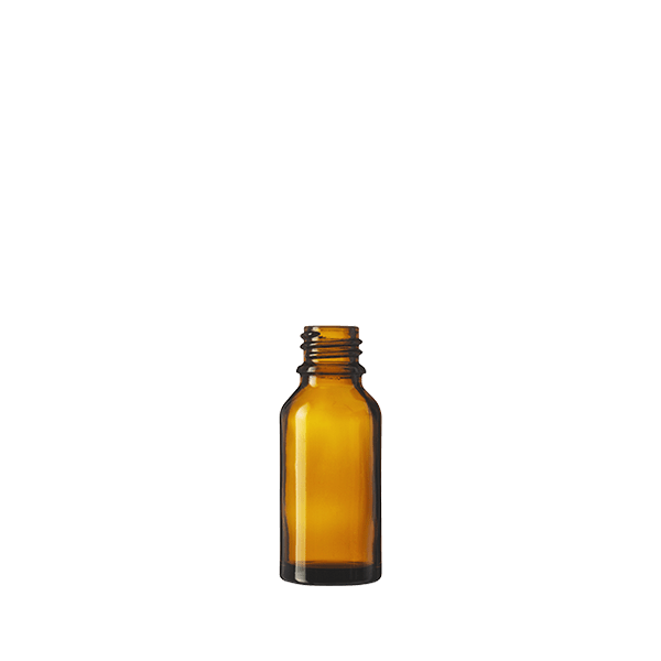 The image shows the Calaso 0.7oz Glass Dropper Bottle (BB12722-679). This product features a clear glass bottle with a cylindrical shape and smooth surface. The bottle is topped with a black dropper cap, which includes a squeeze bulb for dispensing liquids. The overall design is sleek and simple, making it ideal for storing and applying small amounts of liquid products such as essential oils, serums, or other cosmetic and pharmaceutical solutions.