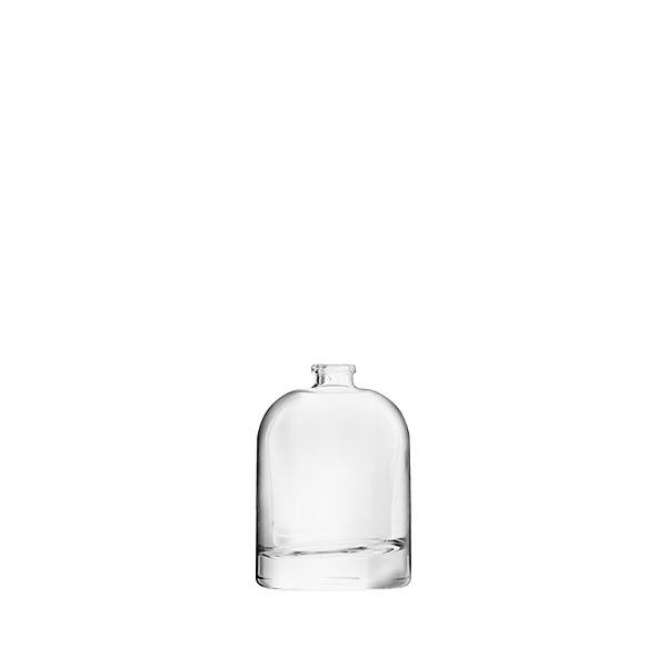 The image shows the Calaso 1.7oz Glass Dropper Bottle. The bottle is clear with a cylindrical shape and a smooth surface. It features a black dropper cap on top, which includes a squeezable rubber bulb for dispensing liquids. The dropper cap fits snugly on the bottle and has a glossy finish. The bottle itself is empty and the image has a plain white background, highlighting the simplicity and elegance of the product.