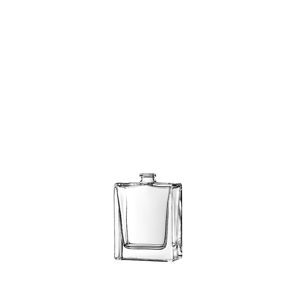 The image shows the Calaso 1.7oz Glass Dropper Bottle. It is a clear, cylindrical glass bottle with a smooth, transparent surface. The bottle is topped with a black dropper cap that has a rubber bulb, designed for precision dispensing of liquids. The overall design is sleek and minimalistic, suitable for various liquid products such as serums, oils, or other cosmetic formulations.