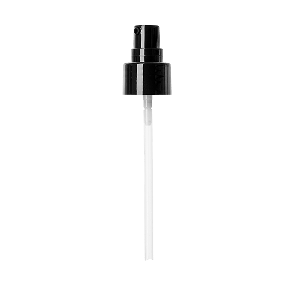 The image features the Calaso PP Pump 24/410 FPB15A3C011-200. This product is a sleek and modern plastic pump dispenser. It has a cylindrical shape with a smooth, shiny surface, and it is predominantly white with a clear nozzle at the top. The pump mechanism appears to be sturdy and well-designed for dispensing liquids or gels. The overall design is minimalist and functional, suitable for various types of bottles.