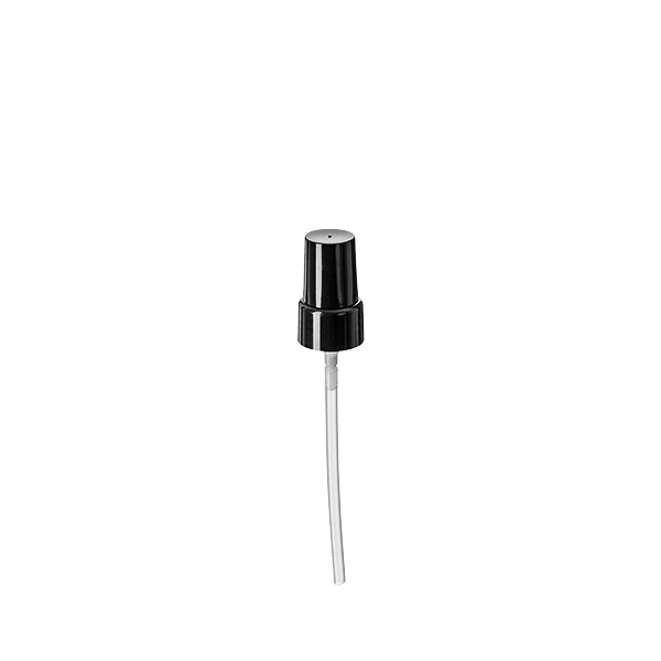The image shows the Calaso PP Pump 18/415 FPB07A3C003. It features a sleek, cylindrical design with a smooth, white finish. The pump has a standard 18/415 neck size, commonly used for various dispensing applications. The nozzle is compact and streamlined, suitable for precise dispensing. The overall appearance is clean and functional, ideal for use with cosmetic or personal care products.