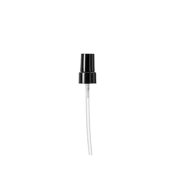 The image features the Calaso PP Pump 18/415 (FPB07A3C003). It is a plastic pump dispenser with a sleek design, primarily white in color. The pump has a cylindrical base that connects to a dispensing mechanism at the top, which includes a nozzle for dispensing liquid products. The nozzle appears to be designed for easy and precise application. The pump’s top section has a smooth, rounded finish, giving it a modern and clean look. The overall design is functional and aesthetically pleasing, suitable for various liquid dispensing needs.