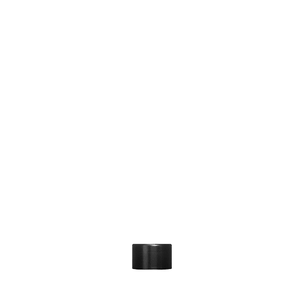 The image shows a Calaso Aluminum Threaded Closure 24-410. It is a cylindrical, metallic cap with a sleek, smooth surface. The threading is visible inside the cap, designed to fit securely onto compatible containers. The closure has a minimalist design with a reflective finish, giving it a modern and professional appearance.
