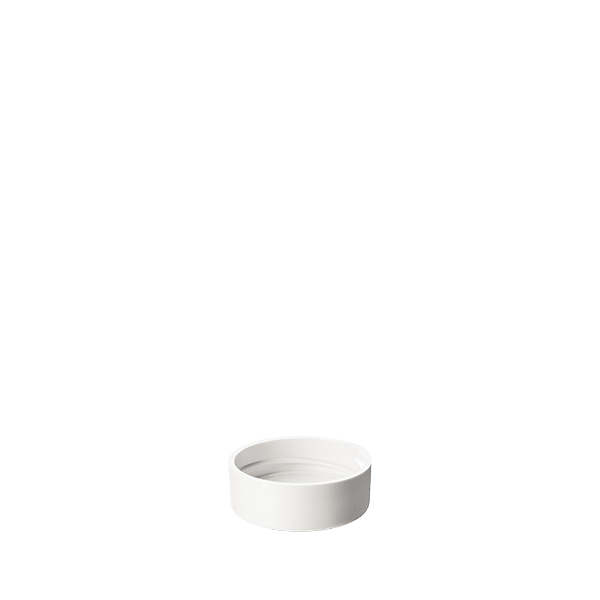 The image shows the Calaso PP Threaded Closure 30 Special. This product is a plastic screw cap designed for sealing containers. It has a smooth, cylindrical shape with a flat top surface and grooved edges for easy gripping. The cap is white and appears to have a standard threading to ensure a secure fit onto compatible containers. The design is simple and functional, suitable for various bottle types.
