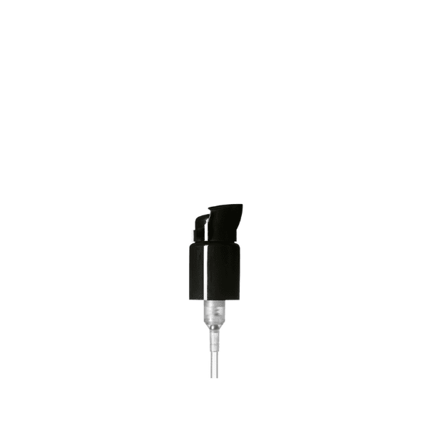 The image shows the Calaso PP Pump 24/410 ABB15A3C002. The product features a sleek, cylindrical pump dispenser with a smooth, rounded top. It has a white, glossy finish and a ribbed collar that ensures a secure fit. The pump is designed for dispensing liquids and likely fits standard bottles with a 24/410 neck size. The overall design is minimalist and functional.