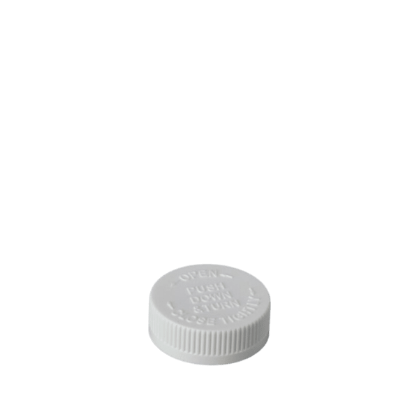 Image of MRP Solutions PP Threaded Closure 45-400. The closure is round and made of polypropylene, with a smooth, flat top and ribbed sides for easy gripping. It has a threaded interior designed to fit a 45-400 neck finish, typically used for bottles or containers. The closure is white, providing a clean and neutral appearance suitable for various packaging needs.