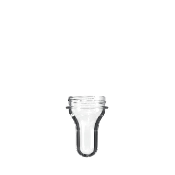 The image shows the Resilux PET Bottle Preform 41gm 38-400. It is a transparent, cylindrical plastic preform with a threaded neck designed for bottling. The preform is displayed against a plain white background, highlighting its shape and clarity.