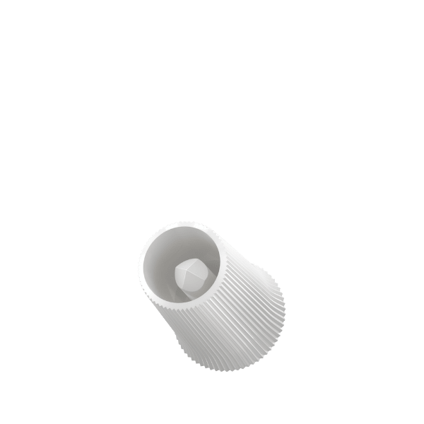 The image shows a cylindrical, white plastic tube with a matching white cap, known as the "Alltub PP Tube & Cap M8 Bouchon." The tube has a smooth, glossy finish, and the cap is flat-topped, fitting seamlessly onto the tube. The product appears to be designed for packaging cosmetics, creams, or similar substances. The background is plain and white, ensuring the focus remains entirely on the product.