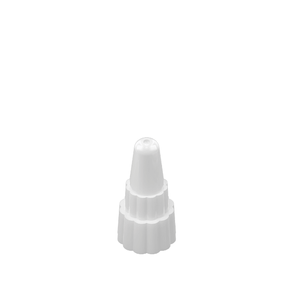 The image shows the Alltub PP Tube with Cap. It features a cylindrical tube with a smooth, white surface and a matching white cap. The cap is dome-shaped and fits securely on top of the tube, giving it a sleek and minimalistic appearance. The overall design is clean and simple, making it suitable for a variety of uses.