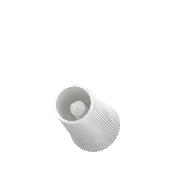 The image shows the Alltub PP Tube Cap M11 Bouchon. It is a cylindrical, white plastic cap designed to fit onto a tube. The cap has a smooth surface and a slightly domed top. There are no visible text or logos on the cap. The overall appearance is clean and simple, suitable for securely sealing the corresponding tube.