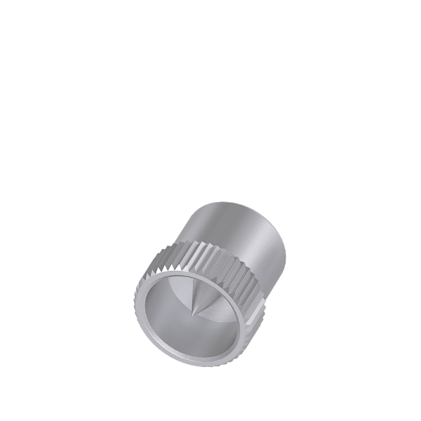 The image shows the Alltub Aluminum Tube Cap M11 Royal Cap. It features a smooth, cylindrical aluminum tube with a threaded cap at the top. The tube is metallic silver in color, and the cap, also silver, fits snugly on the tube. The overall design is sleek and functional, ideal for packaging various products. The background is plain white, emphasizing the tube's clean, professional appearance.